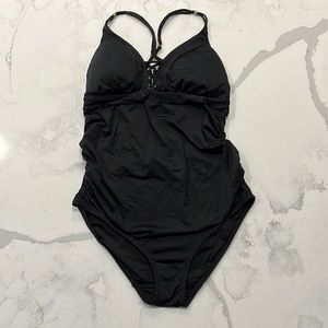 Black Maternity Bathing Suit - A Pea In the Pod- Small